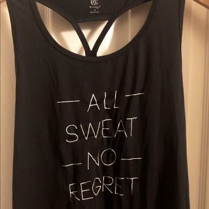 Black activewear tank